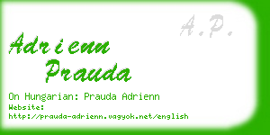 adrienn prauda business card